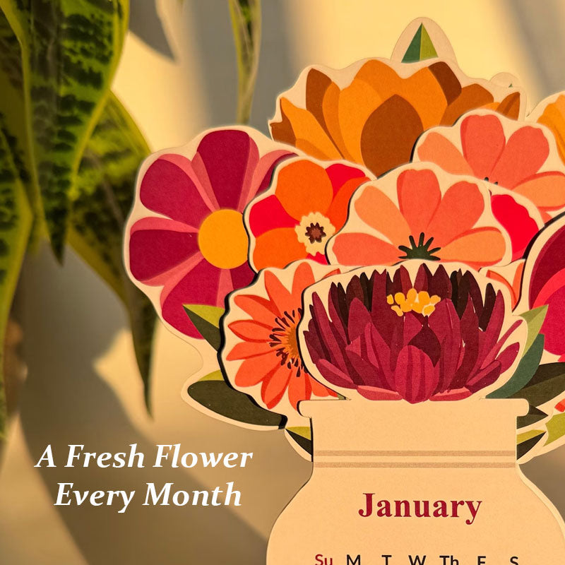 Calendrier de bureau floral 2026
