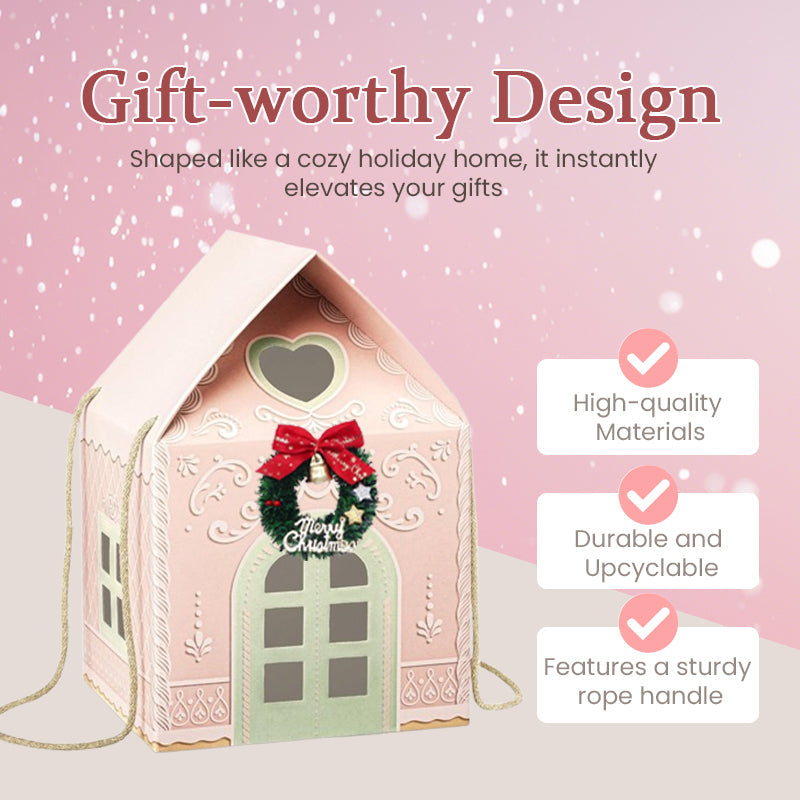 Boîte Cadeau Maison de Noël – Emballage Festif Décoratif pour Petits Cadeaux