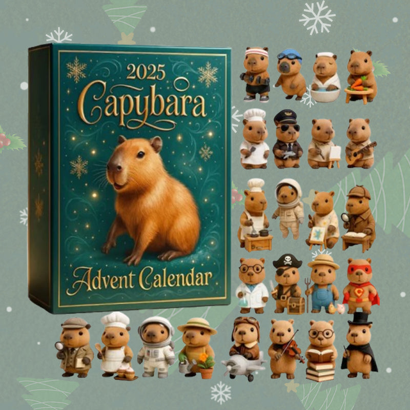 🐾 2025 Kapybara Adventskalender — 24 dagar av mysiga överraskningar 🎄✨