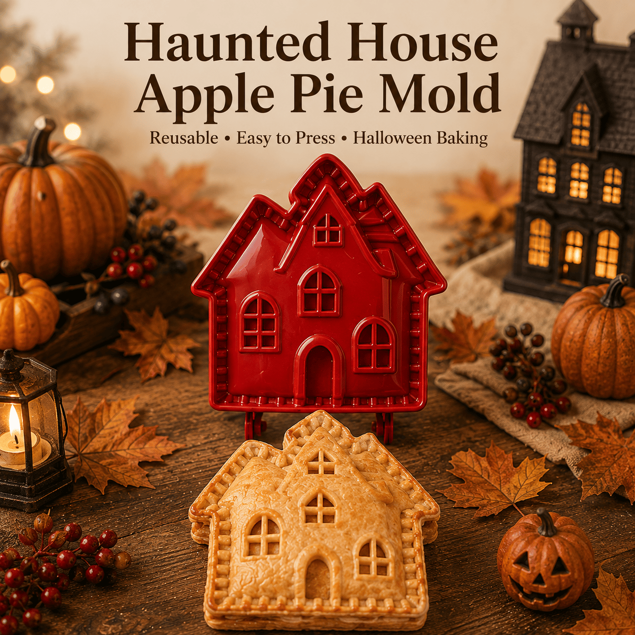🎃 Moules à Mini Tourtes Halloween – 8 Motifs Festifs