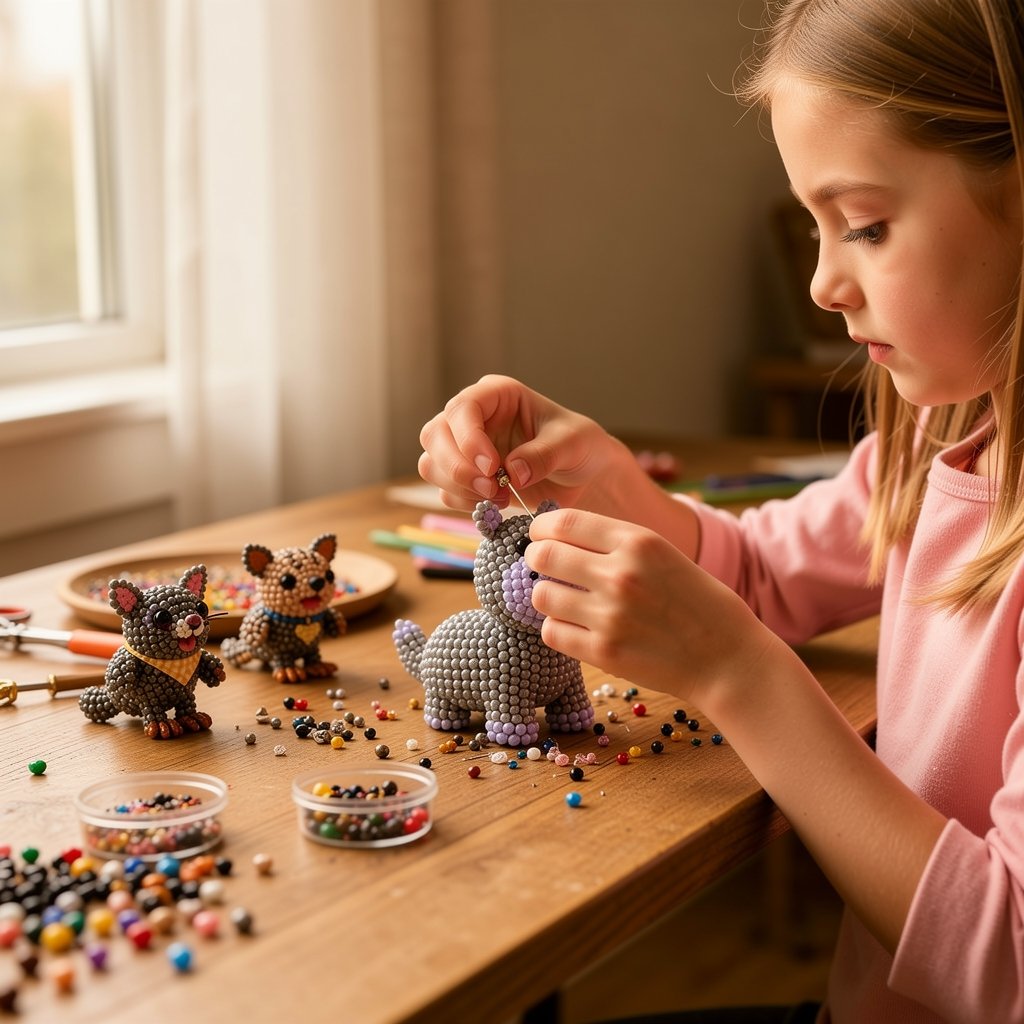 🧵✨ Kit DIY Animaux en Perles 3D – Loisir Créatif & Cadeau Fait Main