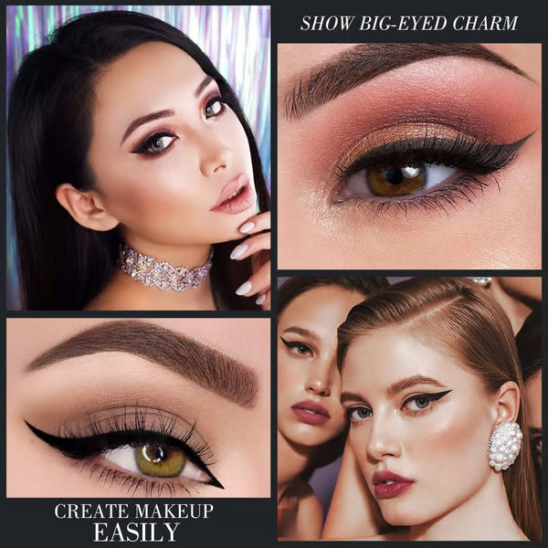 Ensemble de 4 stylos eyeliner gel waterproof : anti-bavures, longue tenue, mat et nacré