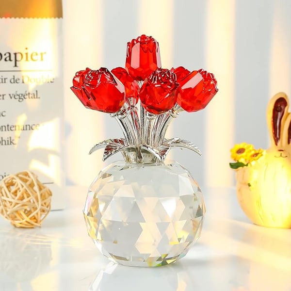 🌈✨ Vase prisme en cristal à fleurs ✨🌈