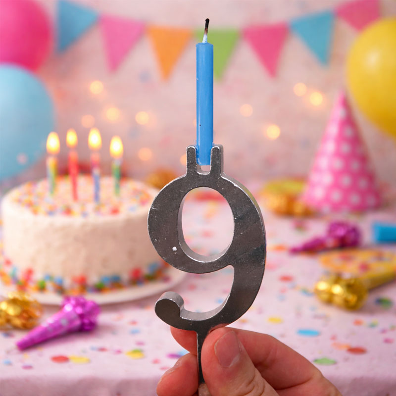 Ensemble de bougeoirs numériques pour gâteau d'anniversaire