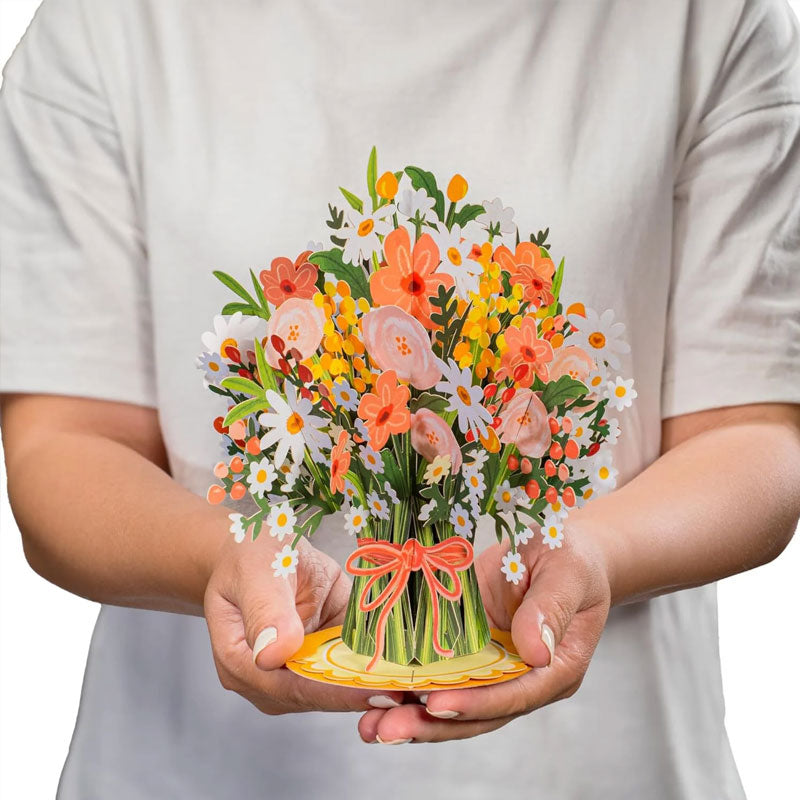 💐 Carte de Saint-Valentin pop-up avec fleurs sauvages