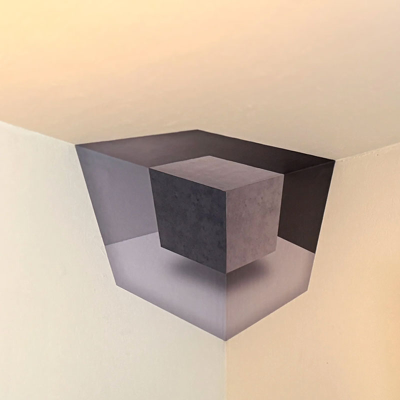 🧩 Sculpture murale d'angle géométrique moderne