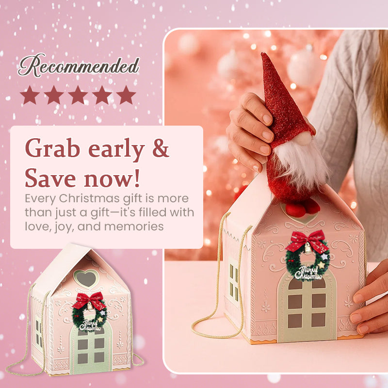 Boîte Cadeau Maison de Noël – Emballage Festif Décoratif pour Petits Cadeaux