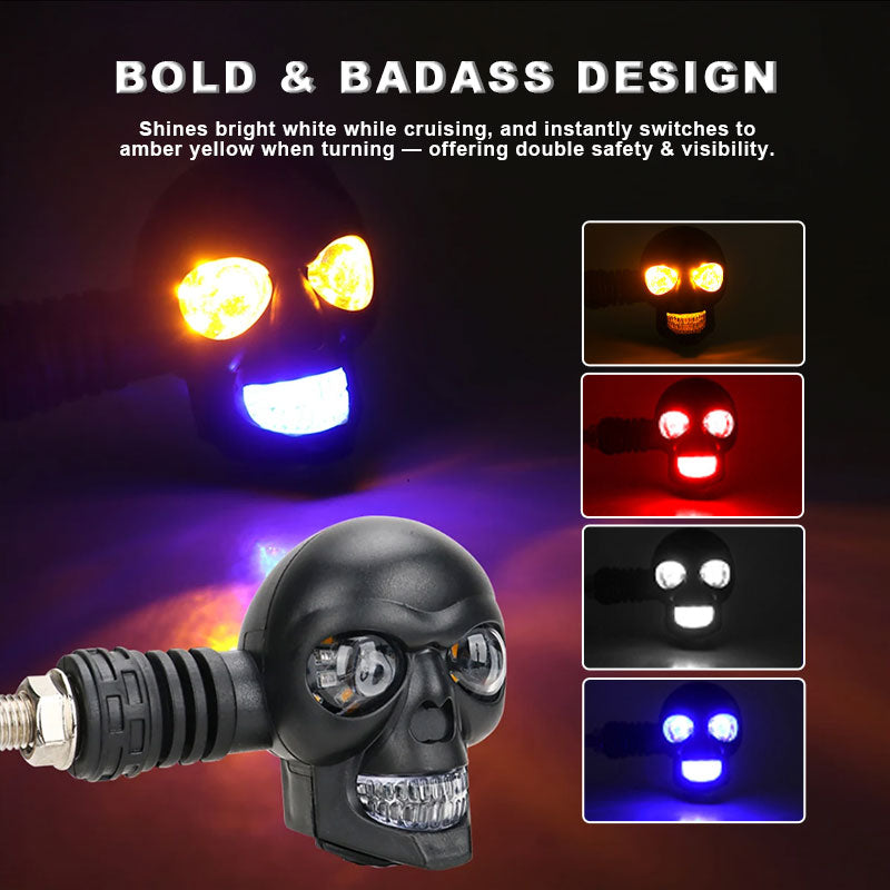 💀 LED-blinkers med dödskalle