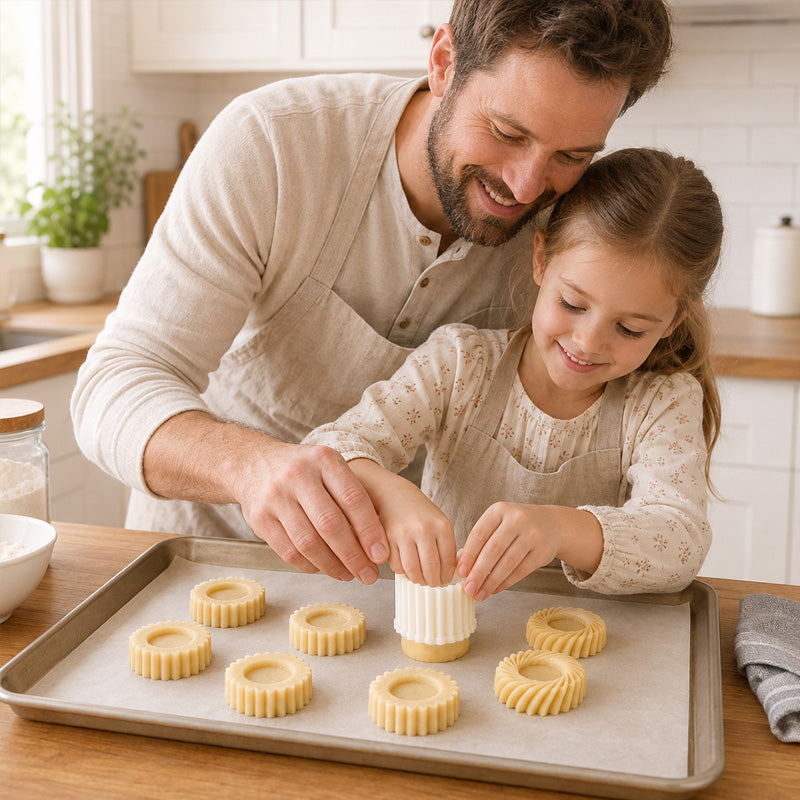 Moule à Pâtisserie Double Face 2-en-1 – 2 Motifs pour Desserts Maison