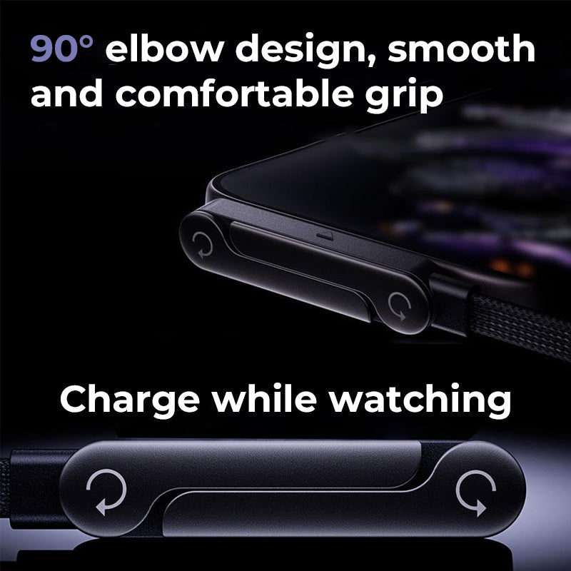 ⚡Câble de charge invisible 2 en 1 – Câble de charge rapide 240 W avec support de téléphone intégré