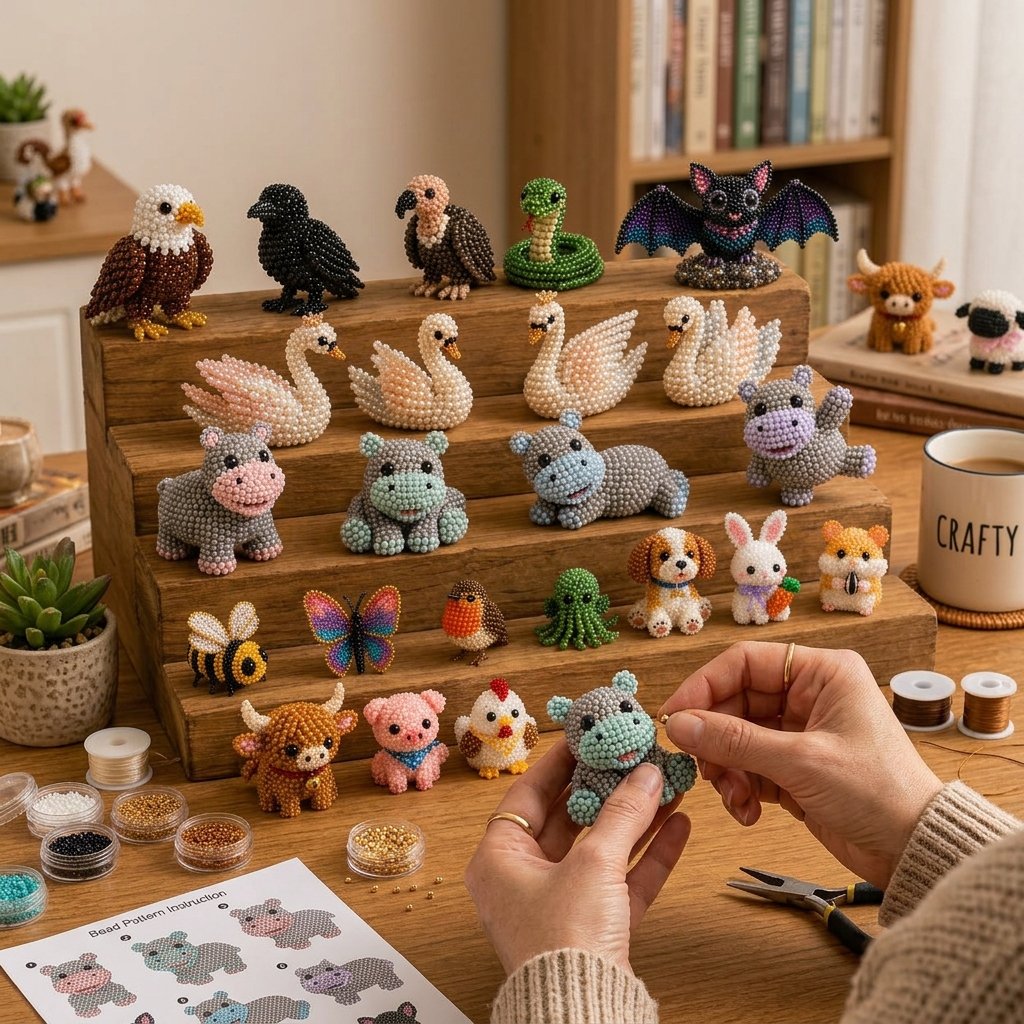 🧵✨ Kit DIY Animaux en Perles 3D – Loisir Créatif & Cadeau Fait Main