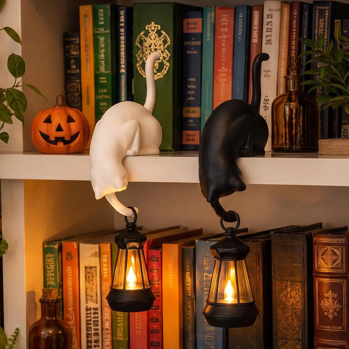 🐱 Chat Porte-Lanterne LED – Une Décoration Magique et Chaleureuse Pour Votre Maison