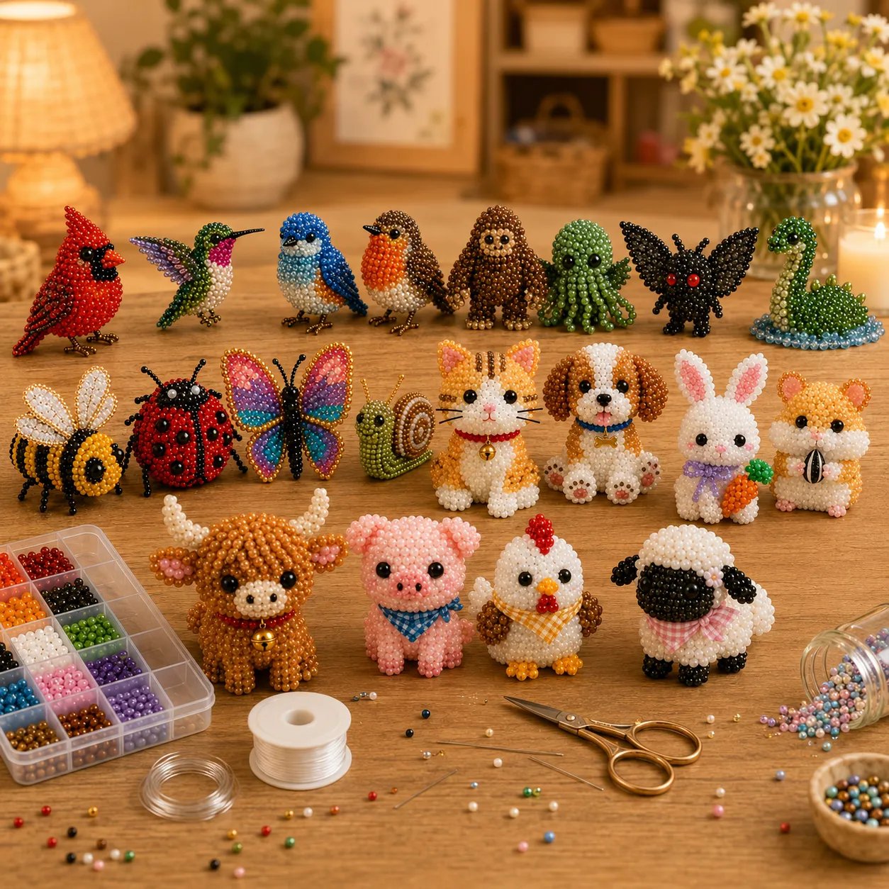 🧵✨ Kit DIY Animaux en Perles 3D – Loisir Créatif & Cadeau Fait Main