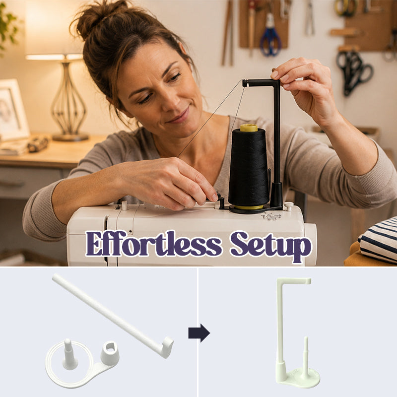 Porte-bobine supérieur pour machine à coudre – Support vertical pour grandes bobines, quilting et projets couture