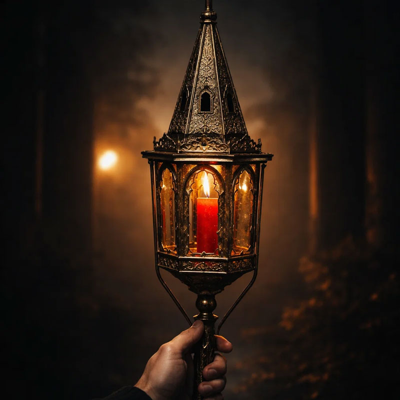 Antique Gothic Candle Lantern