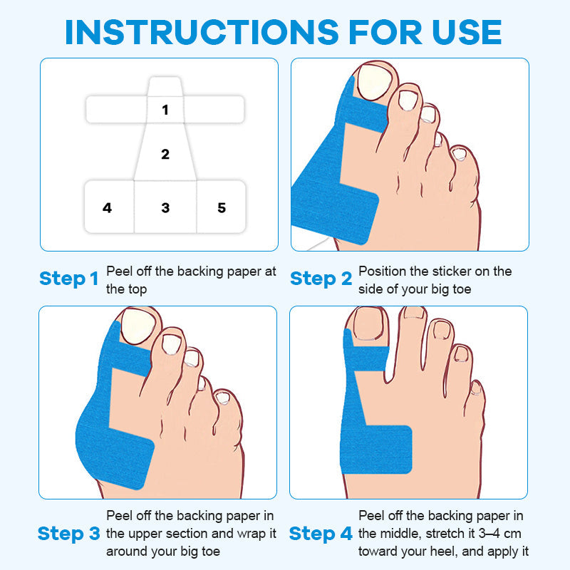 Bande de Soutien Pré-Découpée pour Hallux Valgus
