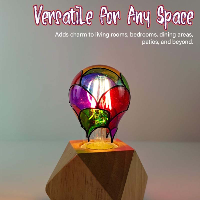 Handmålad DIY Färgglad Dekorativ Glödlampa – Festligt LED Varmt Ljus 💡🎨