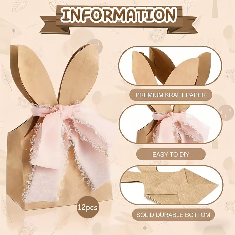 🐰 Sacs cadeaux kraft lapin de Pâques