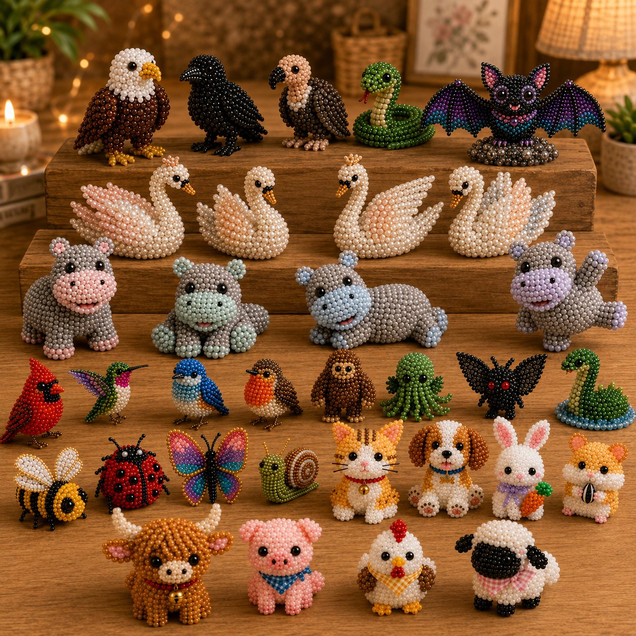 🧵✨ Kit DIY Animaux en Perles 3D – Loisir Créatif & Cadeau Fait Main