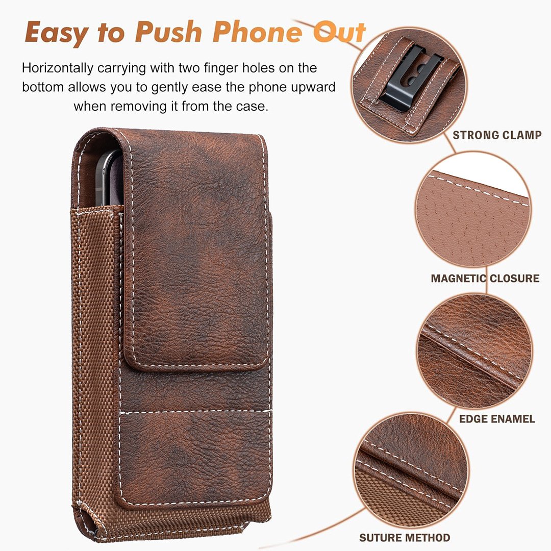 Étui de Téléphone à Ceinture Magnétique – Clip Sécurisé & Porte-Cartes