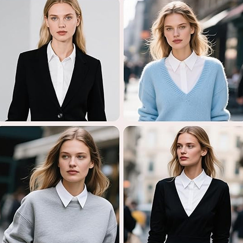 Ensemble de faux cols superposés