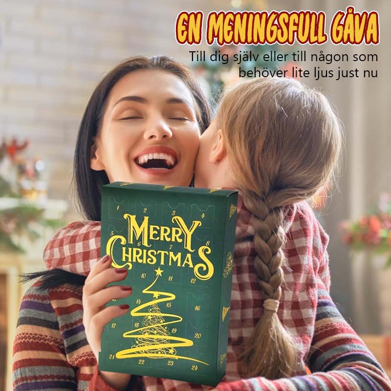 Ensemble de pierres de guérison en cristal du calendrier de l'Avent