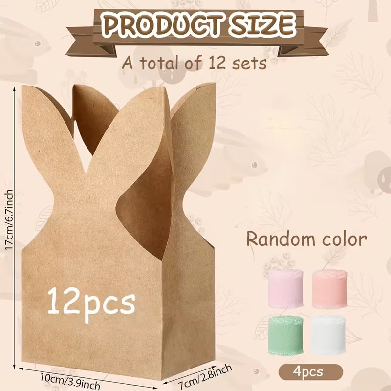 🐰 Sacs cadeaux kraft lapin de Pâques