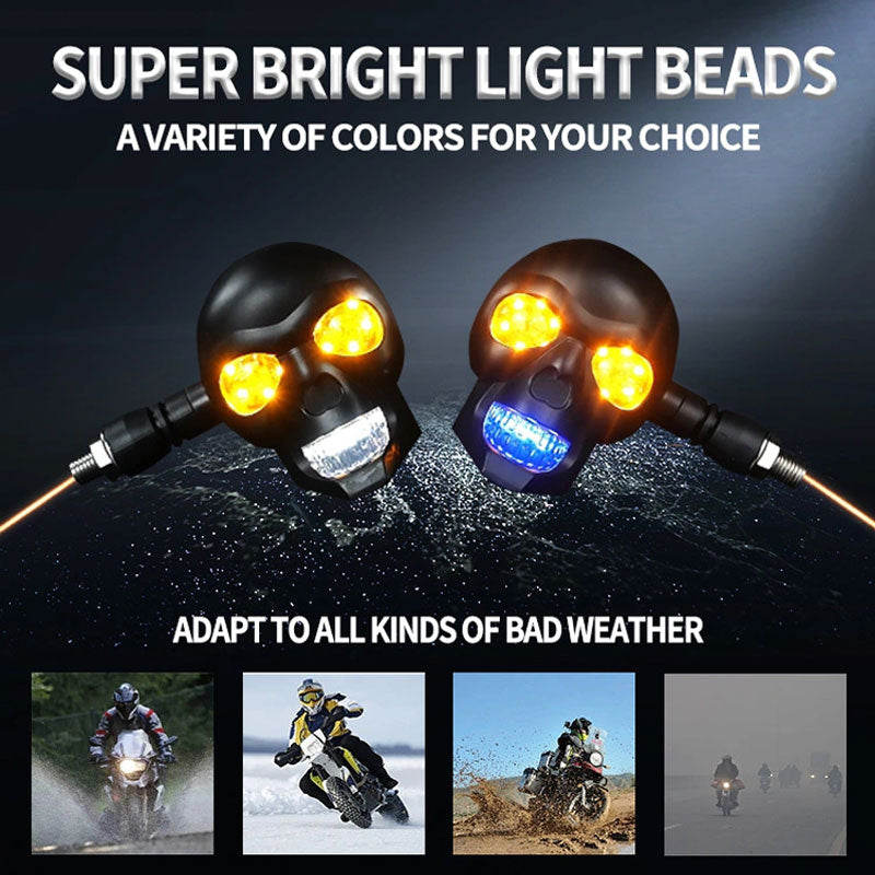 💀 LED-blinkers med dödskalle