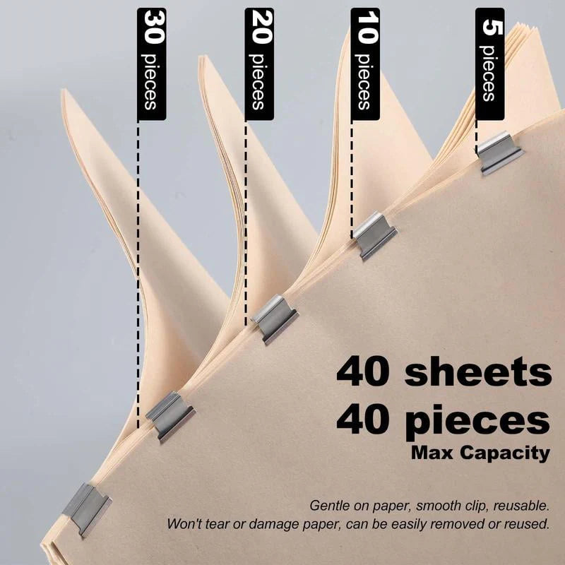Classeur à Clips Réutilisable pour Documents – Sans Perforation