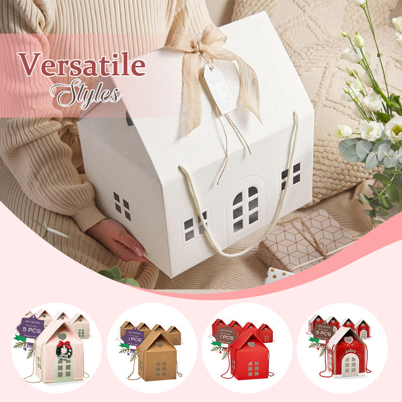 Boîte Cadeau Maison de Noël – Emballage Festif Décoratif pour Petits Cadeaux