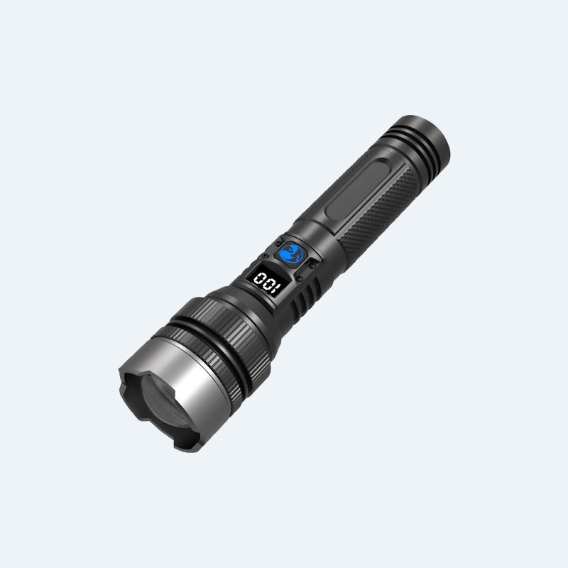 🔦 LED Vit Laserficklampa – Kraftfull Uppladdningsbar Arbets- och Utomhuslampa