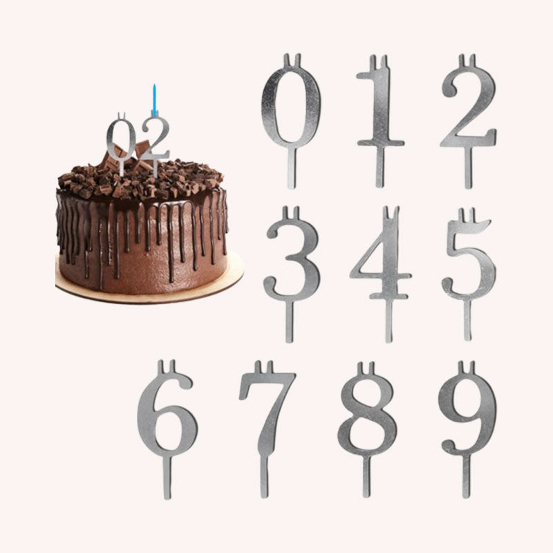 Ensemble de bougeoirs numériques pour gâteau d'anniversaire