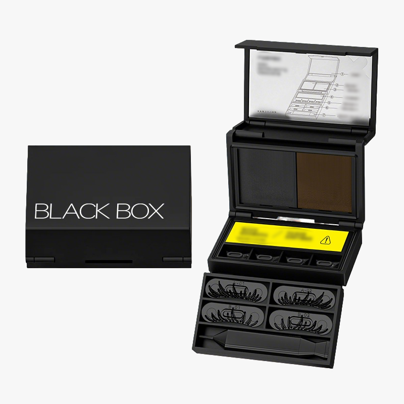 Kit de maquillage portable 3 en 1 pour les yeux : tampon pour cils inférieurs + outil pour grain de beauté + eyeliner