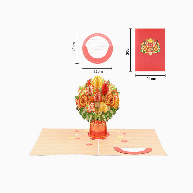 💐 Carte de Saint-Valentin pop-up avec fleurs sauvages