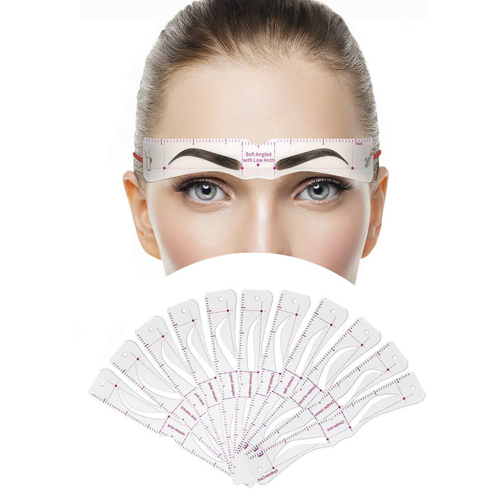 ✨ Kit de 12 Pochoirs à Sourcils – Des Sourcils Harmonieusement Dessinés en Quelques Gestes
