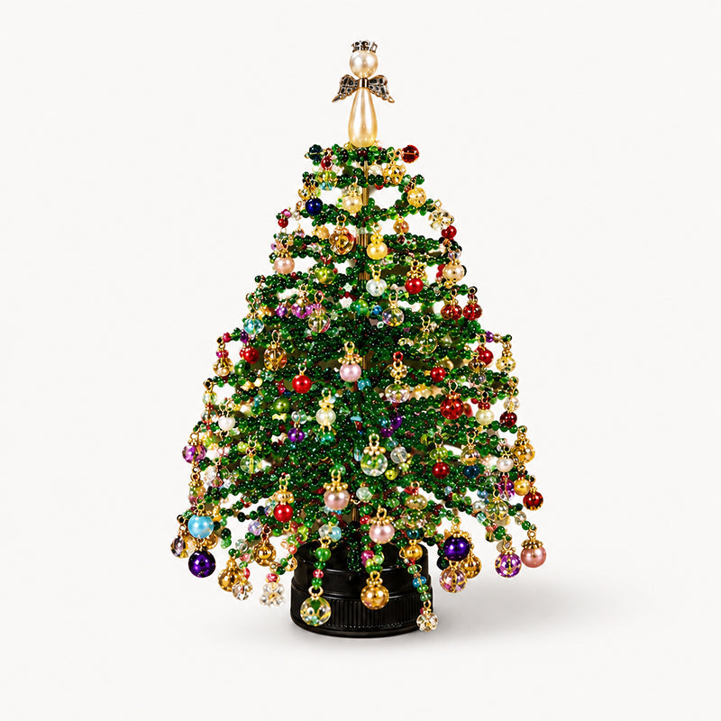 🎄Kit DIY Mini Sapin de Noël Perlé – Décoration Festive à Faire Soi-Même pour Table, Étagère & Cadeau de Noël