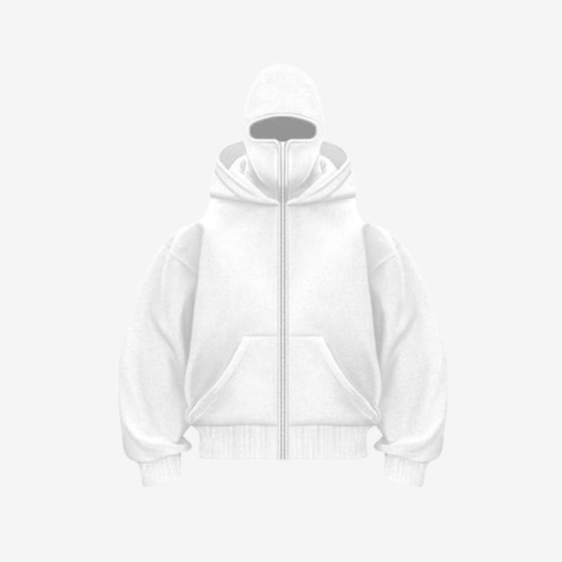 Hoodie med Maskdesign
