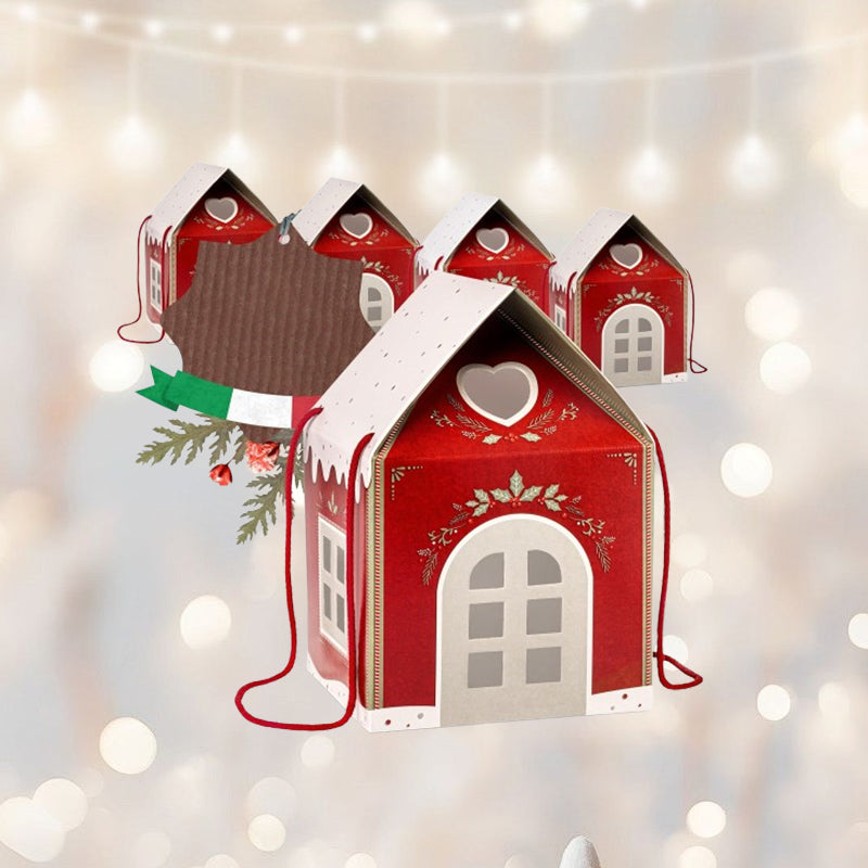 Boîte Cadeau Maison de Noël – Emballage Festif Décoratif pour Petits Cadeaux