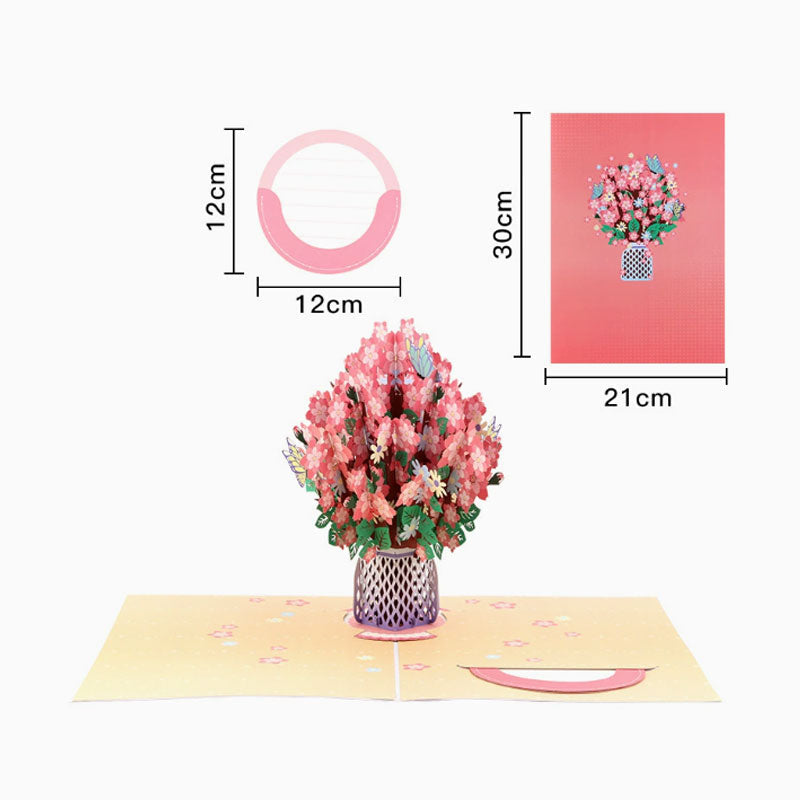💐 Carte de Saint-Valentin pop-up avec fleurs sauvages