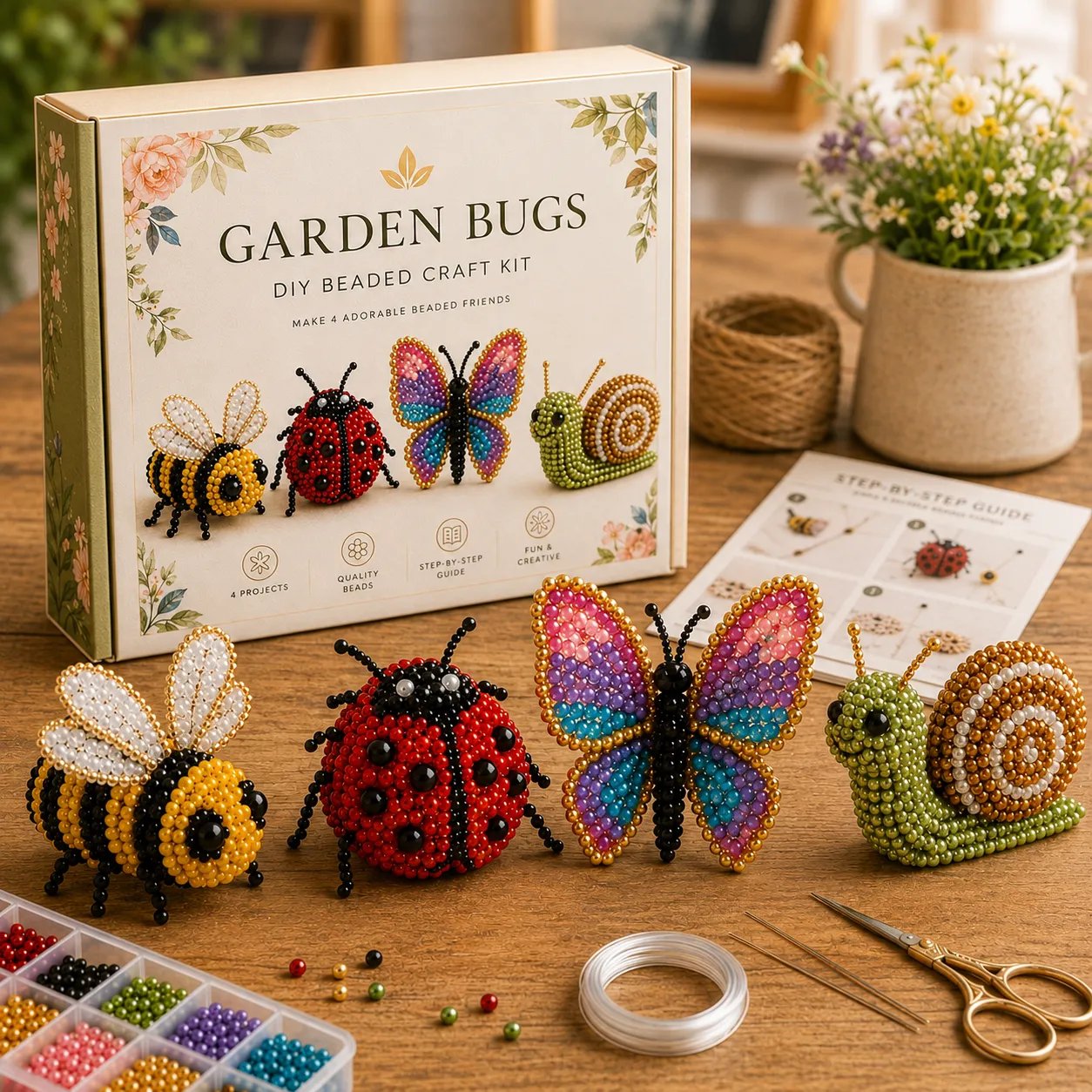 🧵✨ Kit DIY Animaux en Perles 3D – Loisir Créatif & Cadeau Fait Main