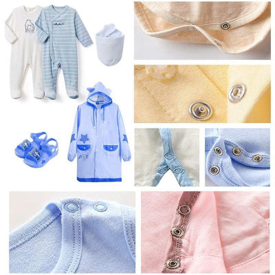 🧵Kit de couture avec 100 boutons métalliques – Pince manuelle incluse.