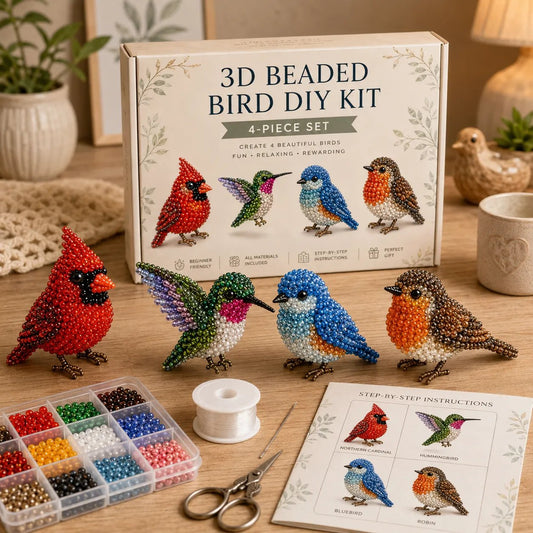 🧵✨ Kit DIY Animaux en Perles 3D – Loisir Créatif & Cadeau Fait Main