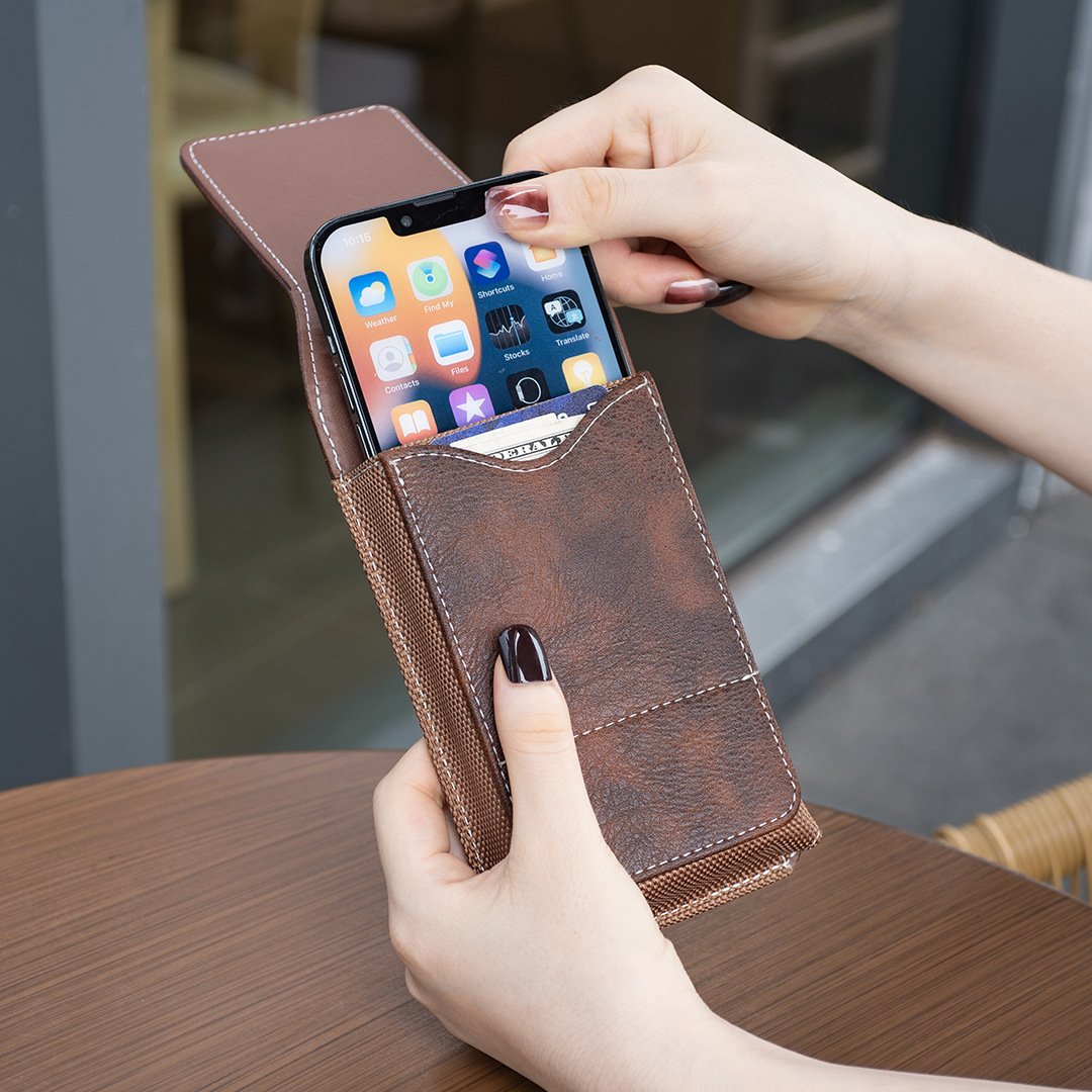 Étui de Téléphone à Ceinture Magnétique – Clip Sécurisé & Porte-Cartes
