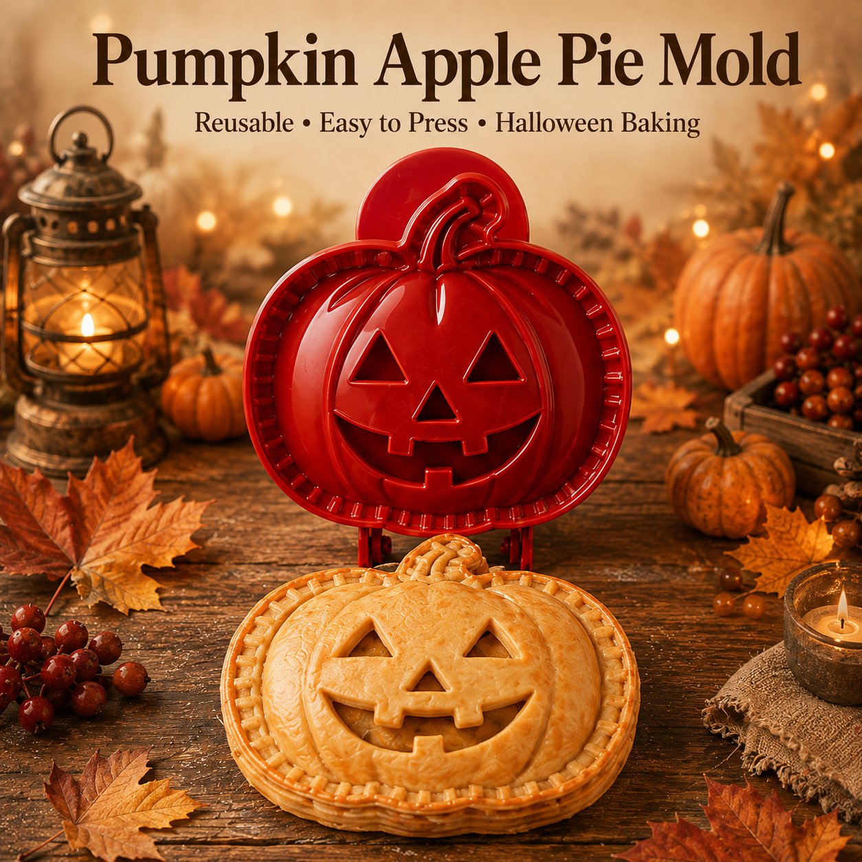 🎃 Moules à Mini Tourtes Halloween – 8 Motifs Festifs