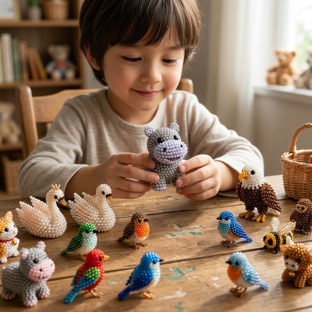 🧵✨ Kit DIY Animaux en Perles 3D – Loisir Créatif & Cadeau Fait Main