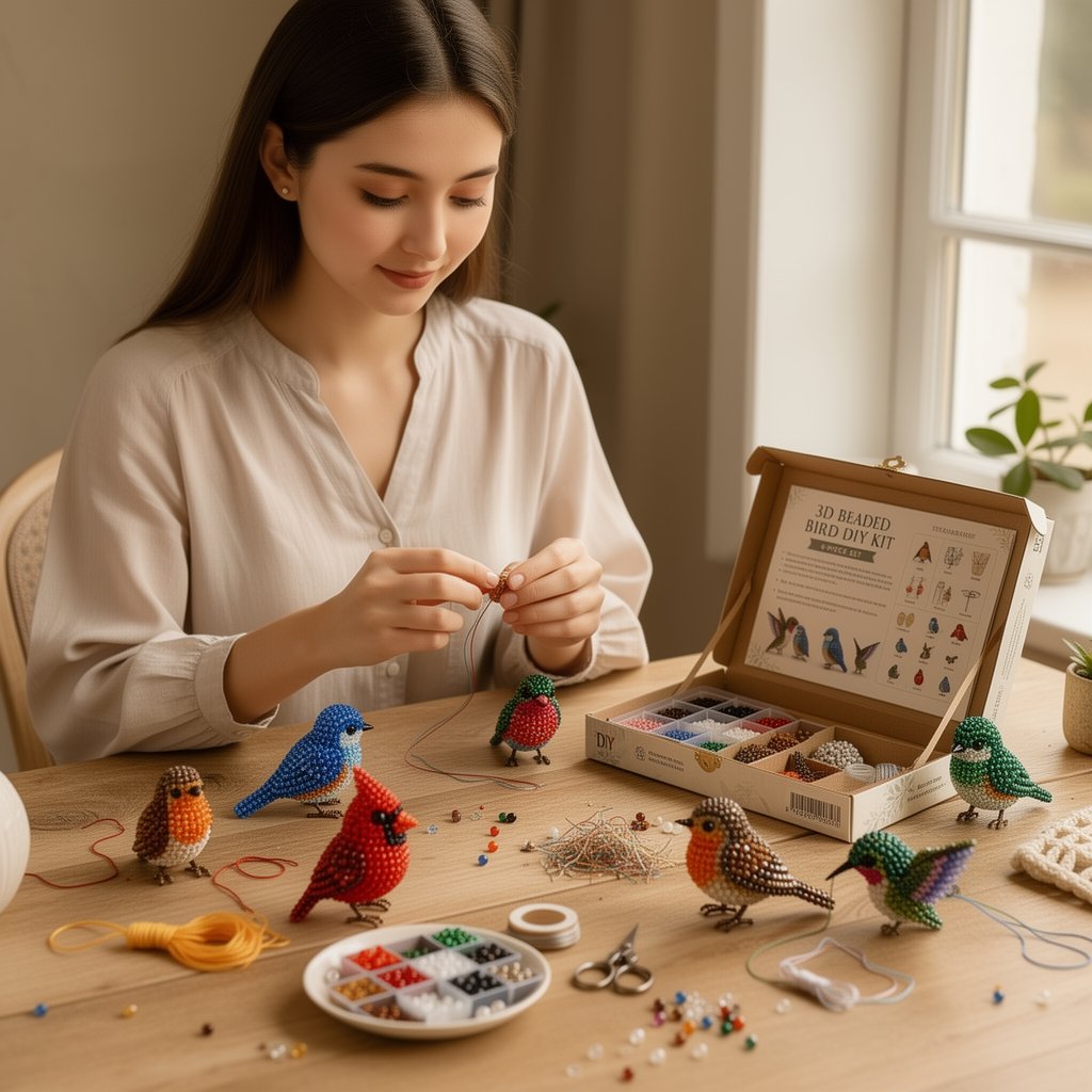 🧵✨ Kit DIY Animaux en Perles 3D – Loisir Créatif & Cadeau Fait Main