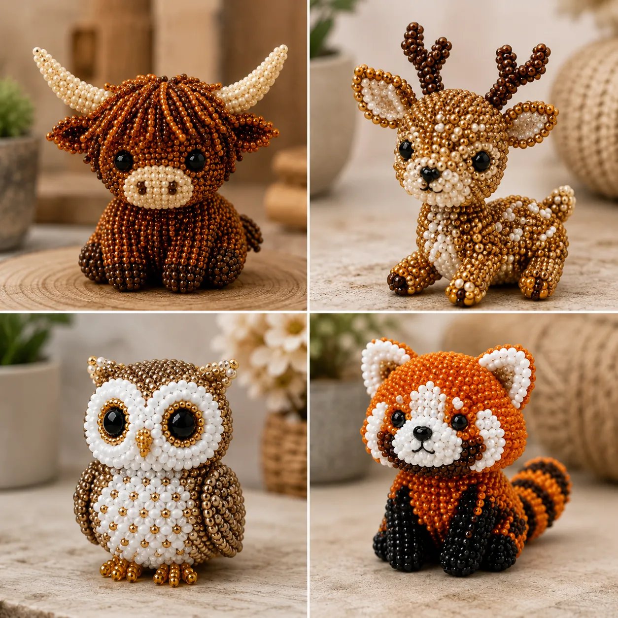 🧵✨ Kit DIY Animaux en Perles 3D – Loisir Créatif & Cadeau Fait Main