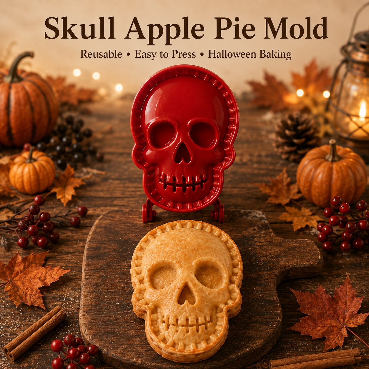 🎃 Moules à Mini Tourtes Halloween – 8 Motifs Festifs