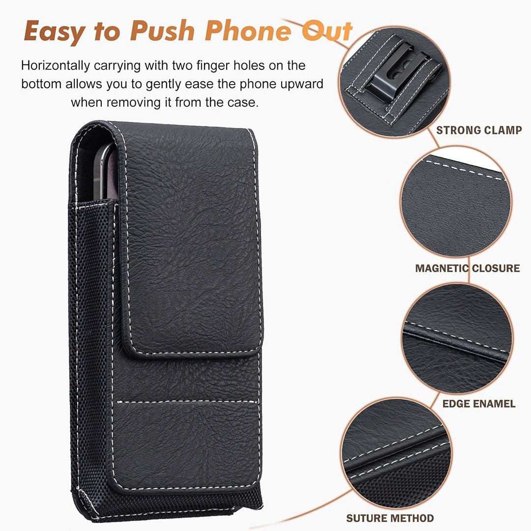 Étui de Téléphone à Ceinture Magnétique – Clip Sécurisé & Porte-Cartes