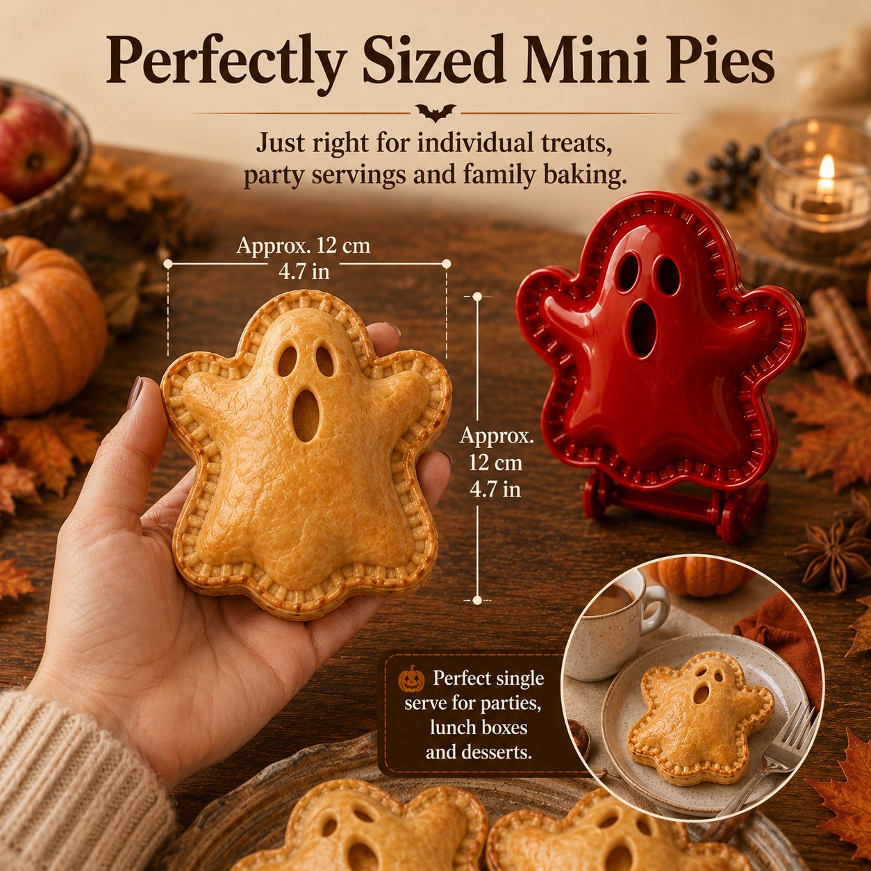 🎃 Moules à Mini Tourtes Halloween – 8 Motifs Festifs